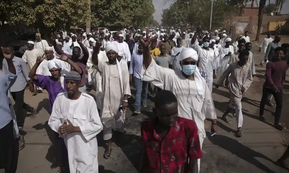 Sudan democracy march: three protesters killed as security forces open fire