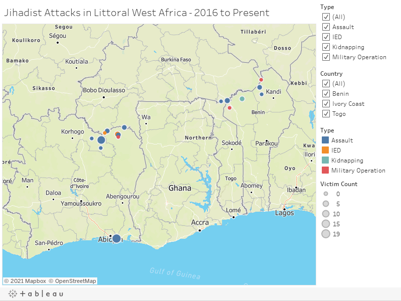 Jihadist attacks flow into littoral West Africa