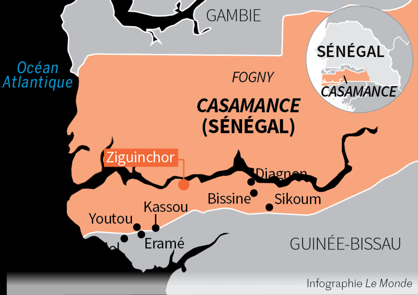 Sept soldats sénégalais libérés en Gambie par des rebelles de Casamance