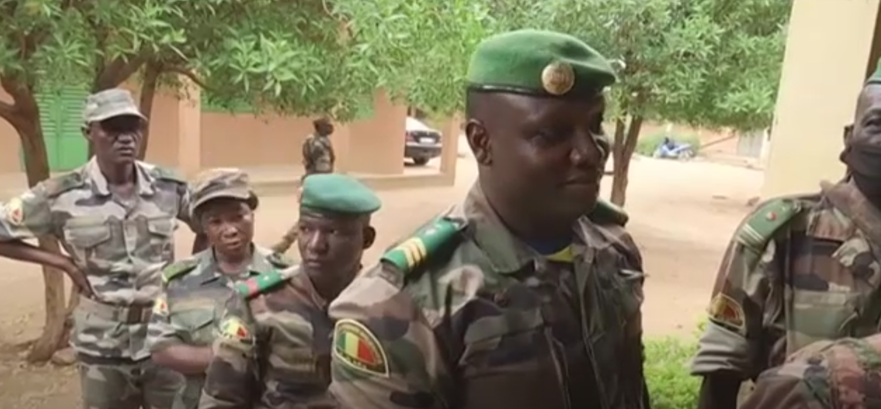 Malian soldiers cast ballots during early voting ahead constitution referendum