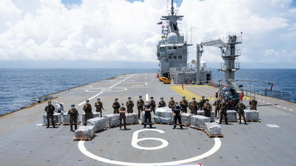 La Marine française saisit 2,4 tonnes de cocaïne dans le golfe de Guinée