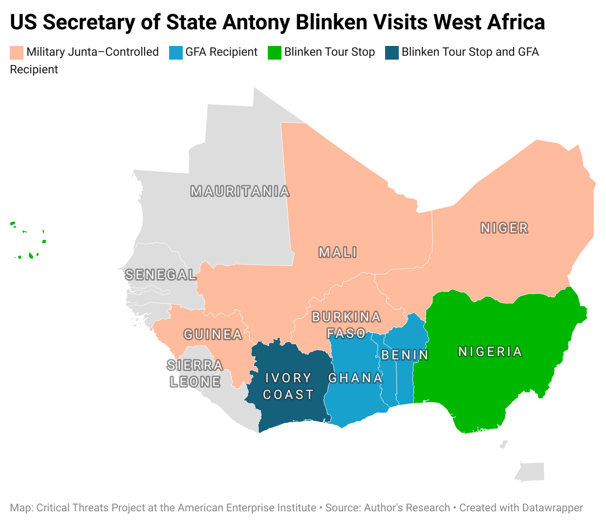 Salafi-Jihadi Movement Update Special Edition: Blinken Visits West Africa as Former Sahelian Counterterrorism Partners Continue to Slide into Russia and Iran’s Orbit