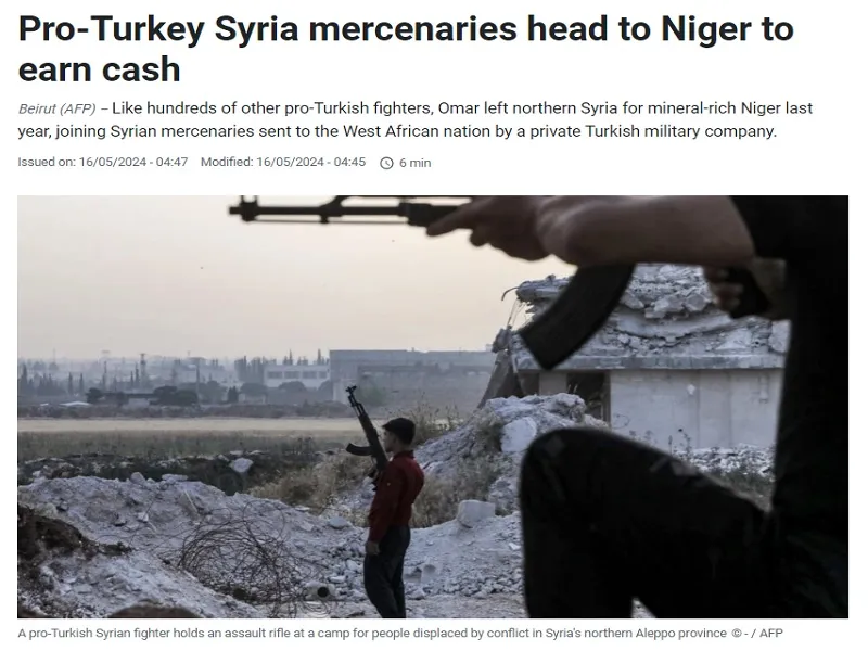 What Are Turkish Syrian-Sourced Mercenaries Doing In Niger?