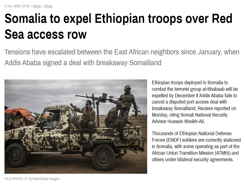 Somalia’s Intent To Expel Ethiopia’s Anti-Terrorist Forces Exposes Its Dirty Agenda