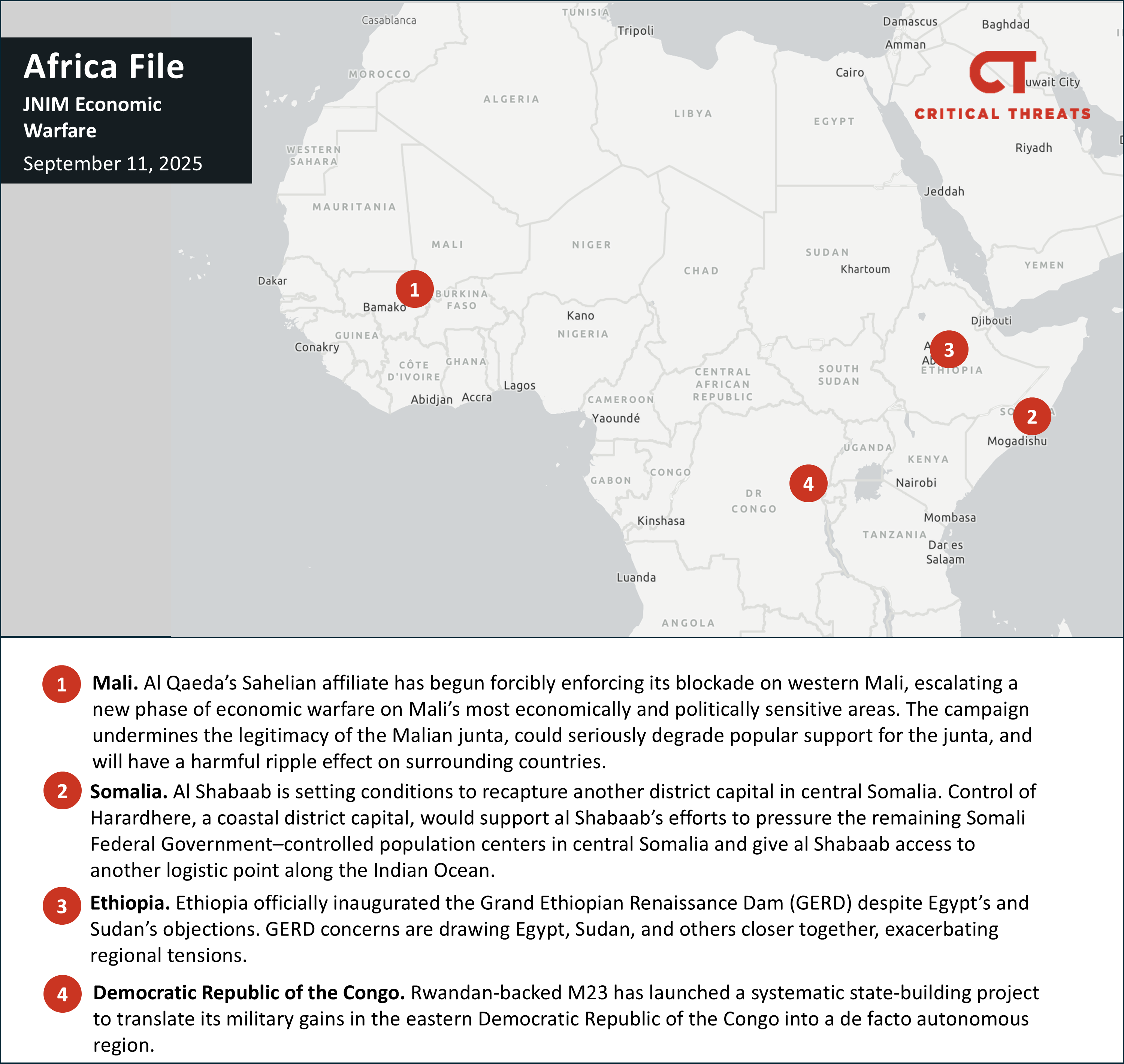 JNIM Economic Warfare: Africa File, September 11, 2025