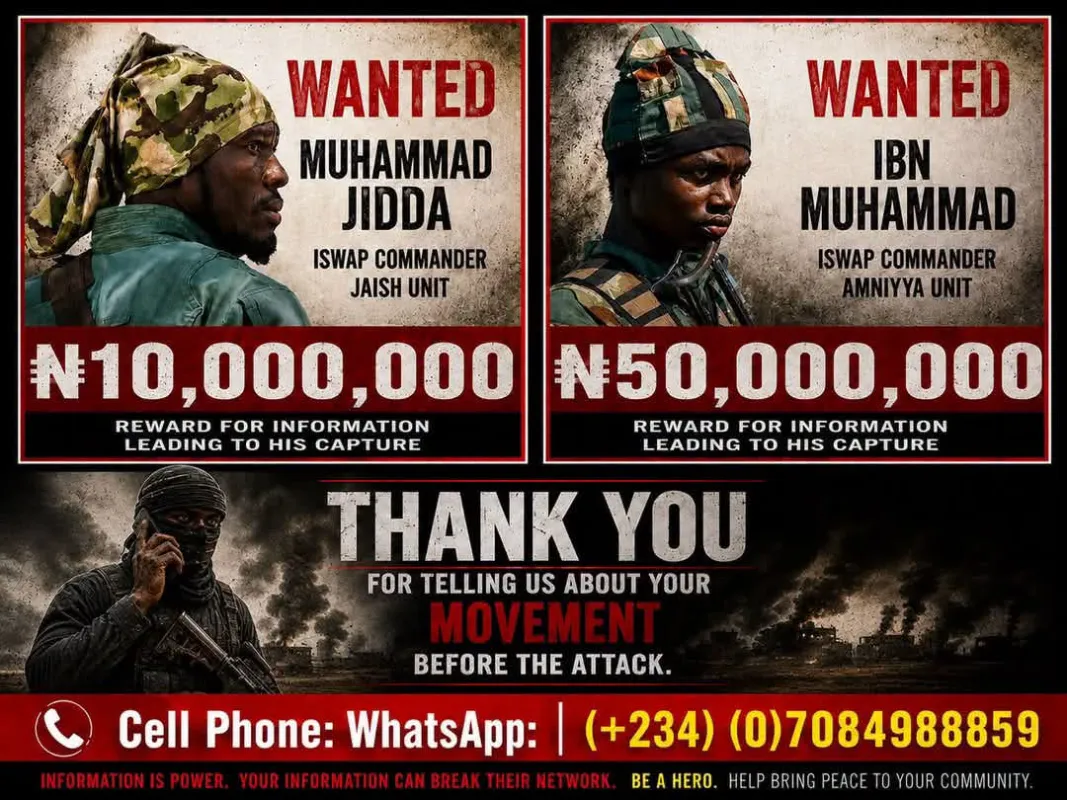 Military Places Bounty on Top ISWAP Leaders After Intelligence Breakthrough in Lake Chad